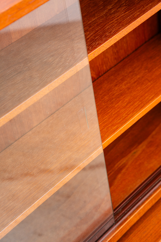 Mid Century Danish Modern Wall Unit 1 bay Teak Display Cabinet Modular Cado Mcm - Image 5