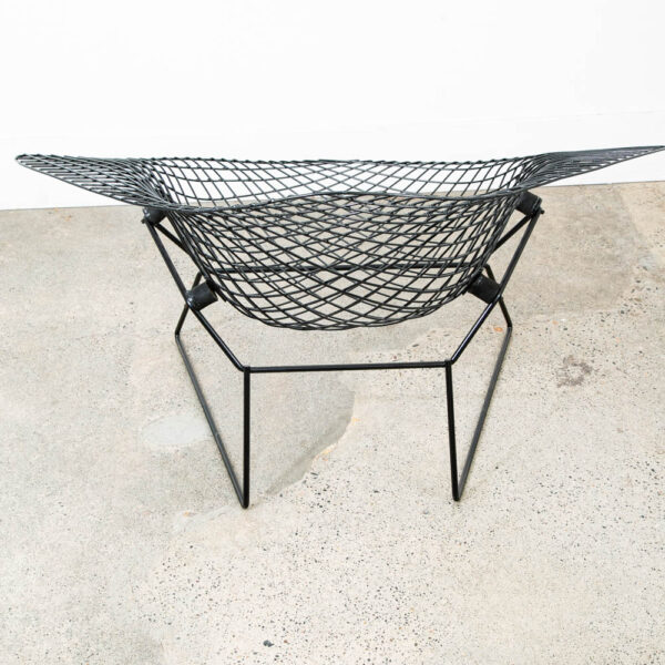 Mid Century Modern Lounge Diamond Chair Harry Bertoia Knoll Black Large Mcm LG - Image 7