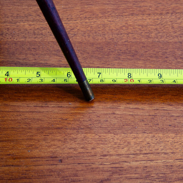 Vintage Mid Century Modern Lamp Teak Turned Wood Round Denmark Tripod Table Mcm - Image 10