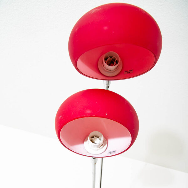 Mid Century Modern Floor Lamp Marble 5 Sofa Light Chrome Red Overhang Mcm Couch - Image 5