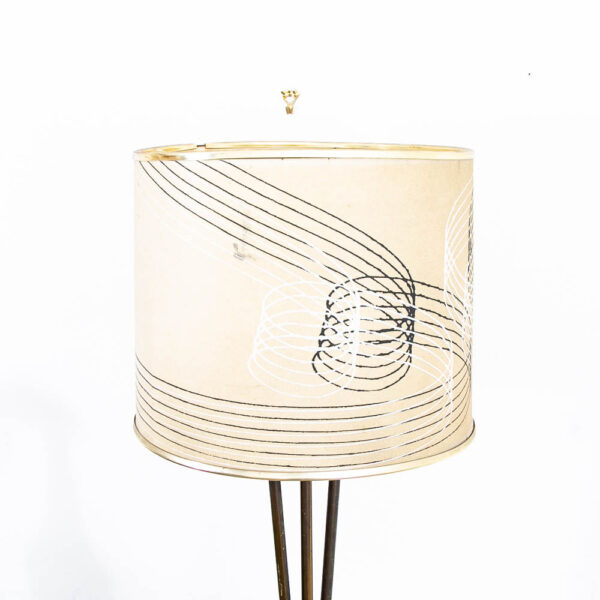 Mid Century Modern Floor Lamp Side Table Glass Metal Gerald Thurston Vintage Mcm - Image 2