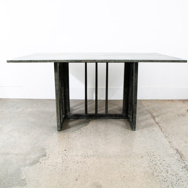 Mid Century Modern Console Table Folding Dining Ebonized Oak Vintage Black Mcm - Image 10