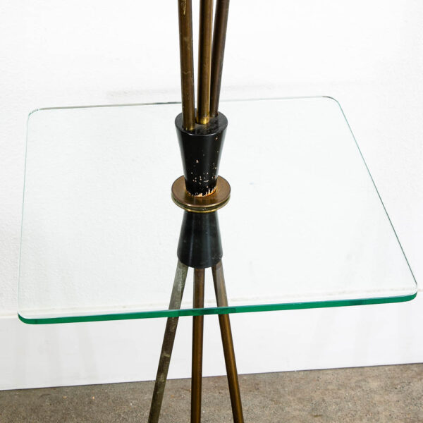 Mid Century Modern Floor Lamp Side Table Glass Metal Gerald Thurston Vintage Mcm - Image 6
