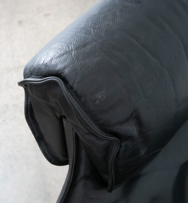 Mid Century Danish Modern Lounge Chair Black Leather Bentwood Tandem Sweden Mcm - Image 10