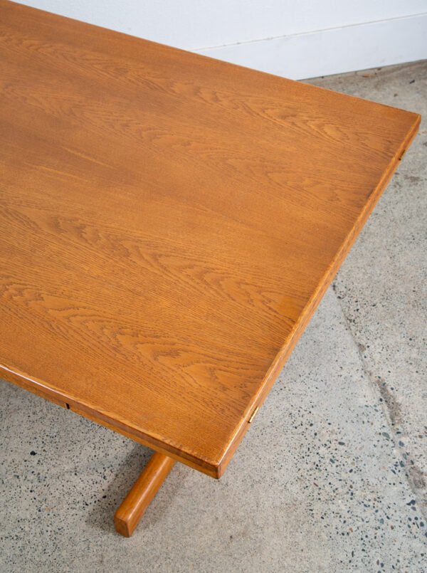 Mid Century Danish Modern Dining Table Solid Oak Rectangular Ditte Adrian Heath - Image 6