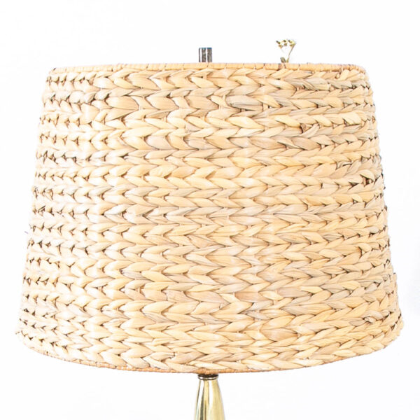 Mid Century Modern Table Lamp Ceramic Floral Studio Designed Brown White Mcm - Image 10