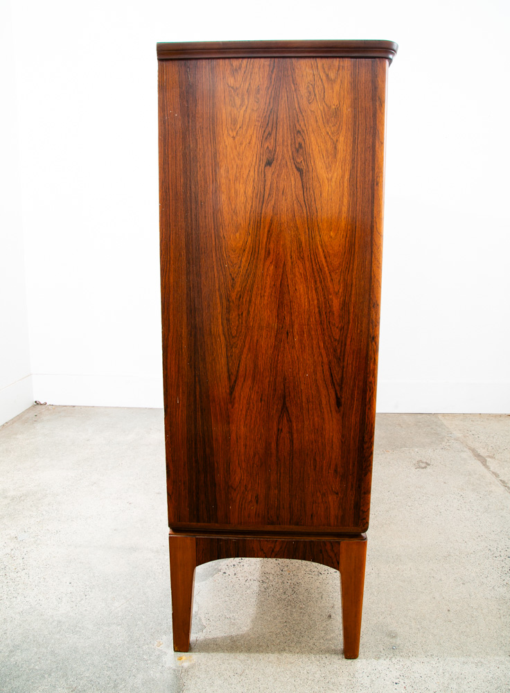 Mid Century Danish Modern Credenza Highboard Rosewood Wood Drawers Denmark Mcm - Image 4