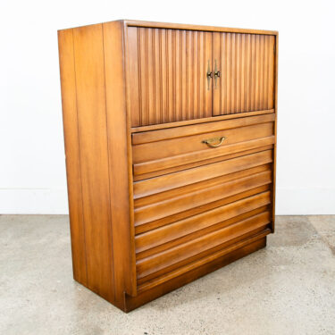 Mid Century Modern Dresser Highboy American Martinsville Drexel Bleached Walnut