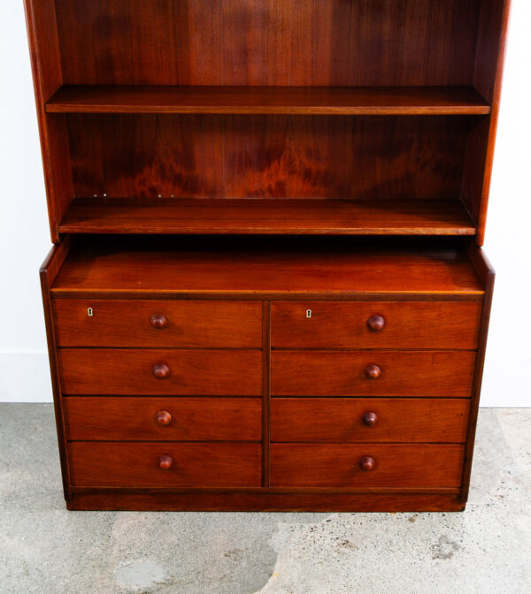 Mid Century Danish Modern Bookshelf Cabinet Teak Shelves Borge Mogensen Denmark - Image 6