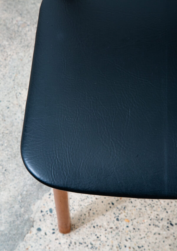 Mid Century Danish Modern Dining Chair Teak Black Denmark Vintage Single Mcm 60s - Image 6