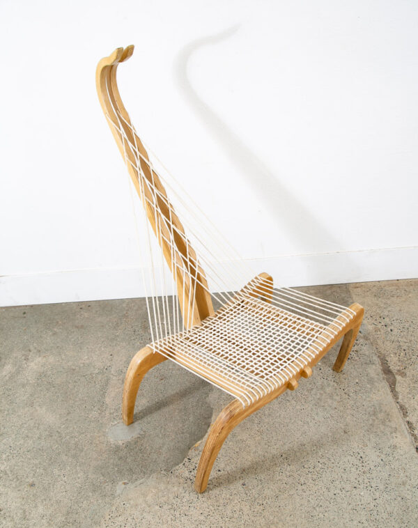Mid Century Modern Lounge Chair Scorpion Rope Sculptural High Back Vintage Mcm - Image 3