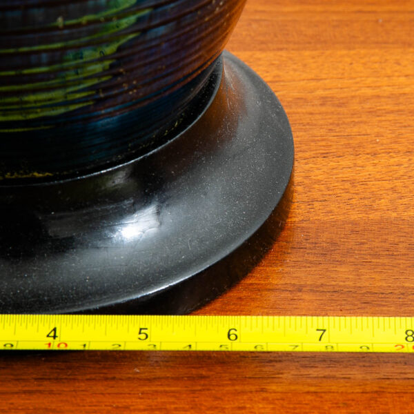 Mid Century Modern Table Lamp Ceramic Blue Teal Glaze Studio Design Vintage Mcm - Image 11