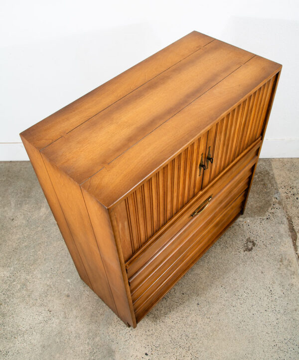 Mid Century Modern Dresser Highboy American Martinsville Drexel Bleached Walnut - Image 12
