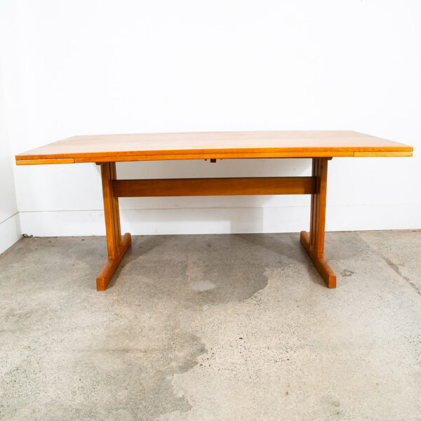 Mid Century Danish Modern Dining Table Solid Oak Rectangular Ditte Adrian Heath - Image 4