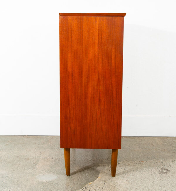 Mid Century Danish Modern Dresser Highboy 6 Drawer Teak Denmark Locking Vintage - Image 3