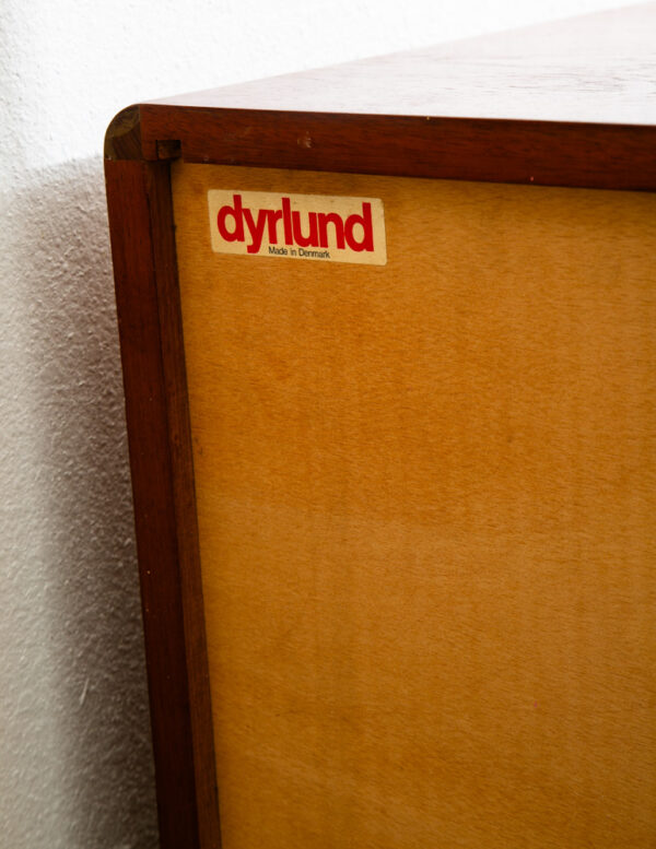 Mid Century Danish Modern Credenza Dyrlund 2 Tier Glass Teak Sideboard Display - Image 11
