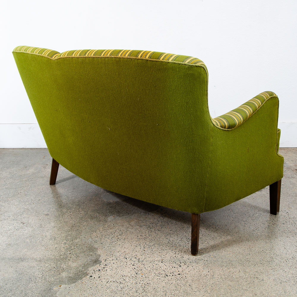 Mid Century Danish Modern Couch Sofa Svend Skipper Green Loveseat Settee 2 Seat - Image 8