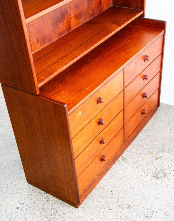 Mid Century Danish Modern Bookshelf Cabinet Teak Shelves Borge Mogensen Denmark - Image 11