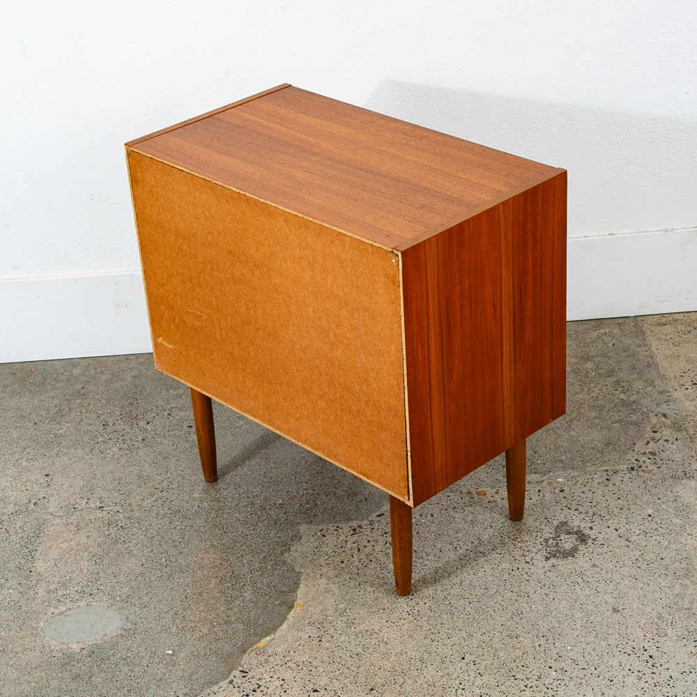 Mid Century Danish Modern Chest Drawers Table 3 Drawer Teak Denmark Side End Mcm - Image 6