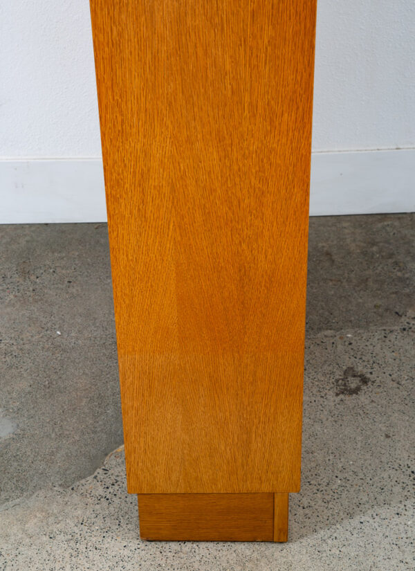 Mid Century Danish Modern Bookshelf Cabinet Modular Blonde Oak LP Storage Mcm - Image 4