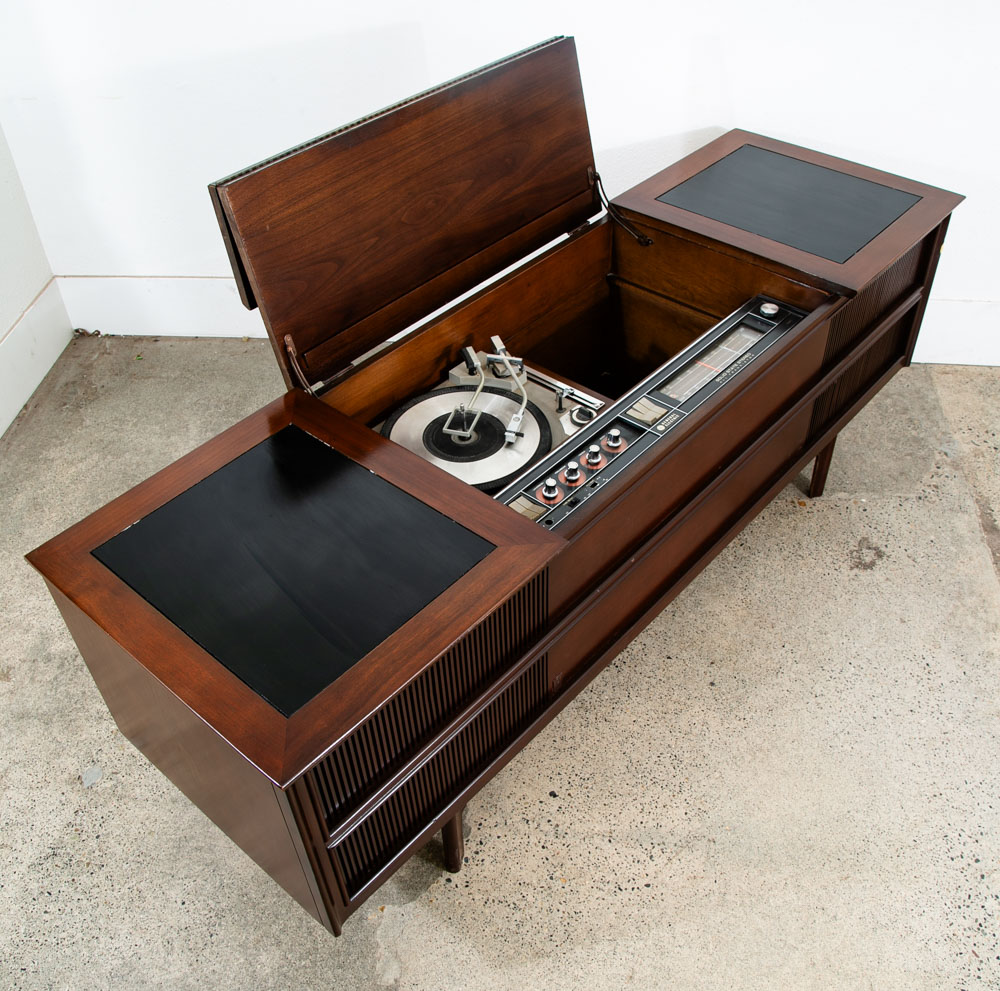 Mid Century Modern Stereo Console Record Player General Electric Radio Audio Mcm - Image 3