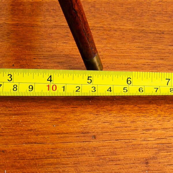 Vintage Mid Century Modern Solid Teak Tripod Table Lamp Turned Round Denmark #2 - Image 11