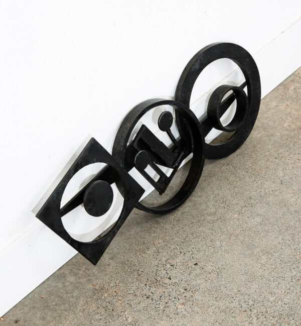 Mid Century Modern Metal Wall Sculpture Abstract Original Denmark Heavy Iron Mcm - Image 6