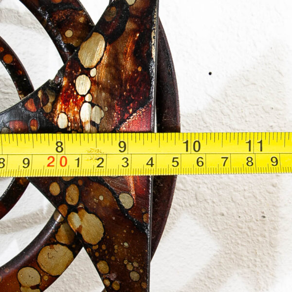 Mid Century Modern Sculpture Art Wall Candle Holder Relief Metal Original Vintage - Image 11