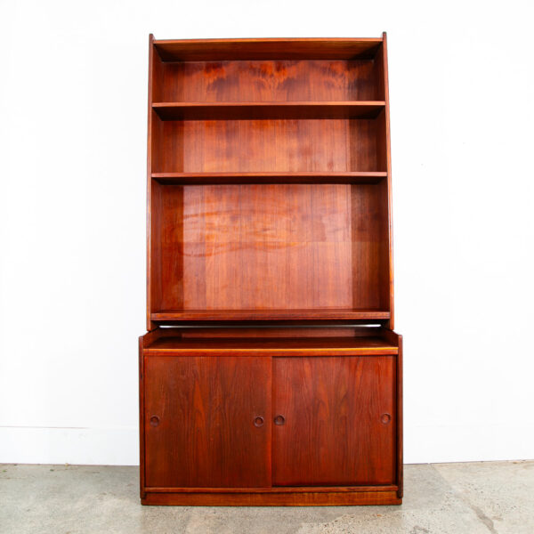 Mid Century Danish Modern Bookshelf Cabinet Teak Shelves Borge Mogensen Denmark