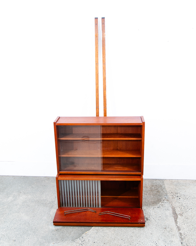 Mid Century Danish Modern Wall Unit 1 bay Teak Display Cabinet Modular Cado Mcm - Image 2