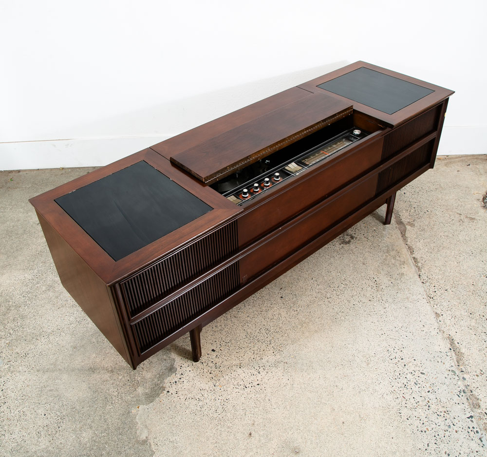 Mid Century Modern Stereo Console Record Player General Electric Radio Audio Mcm - Image 11