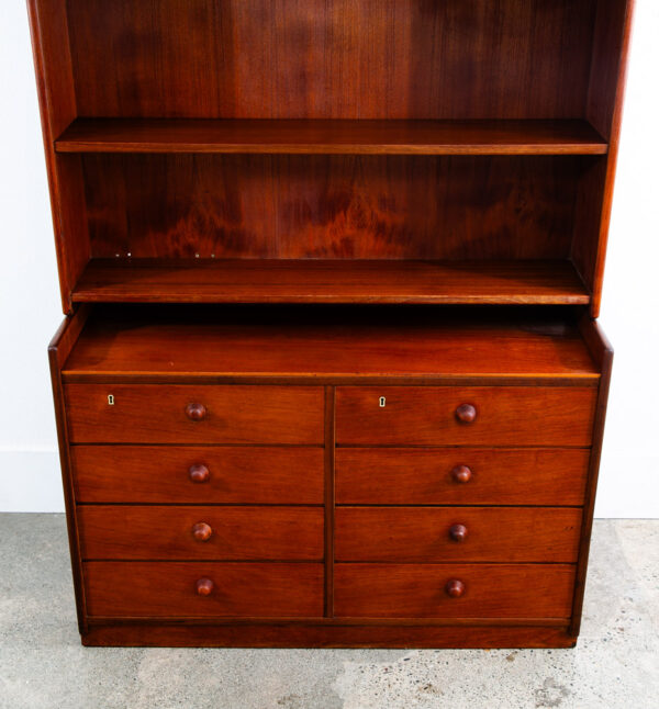 Mid Century Danish Modern Bookshelf Cabinet Teak Shelves Borge Mogensen Denmark - Image 12