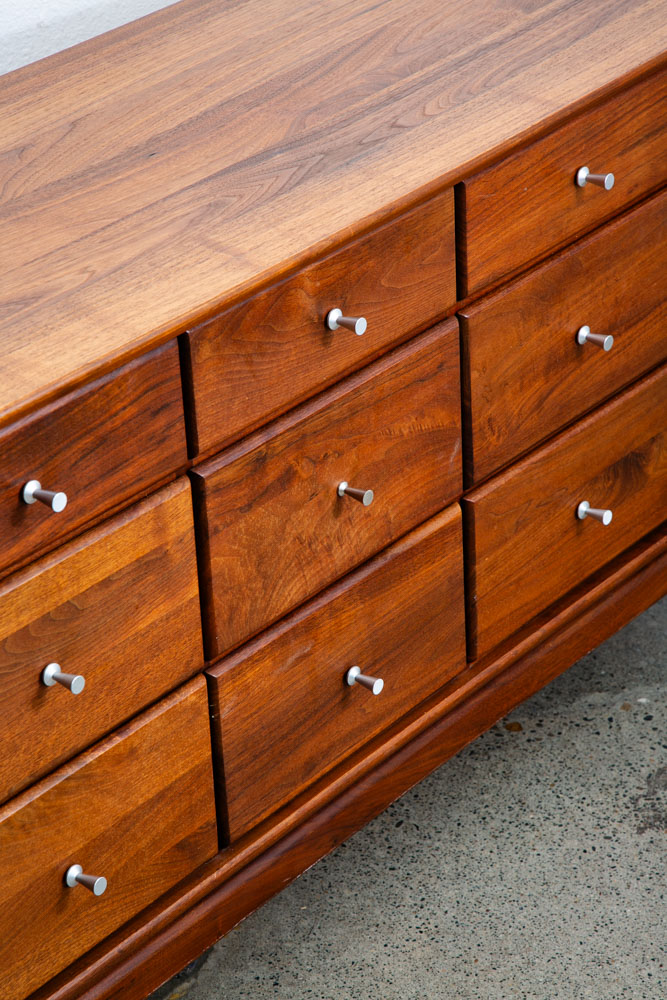 Mid Century Modern Credenza Dresser 11 Drawer Ace Hi Prelude Line Solid Walnut Wood Mcm - Image 7