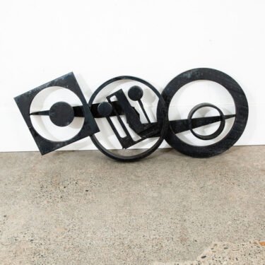 Mid Century Modern Metal Wall Sculpture Abstract Original Denmark Heavy Iron Mcm