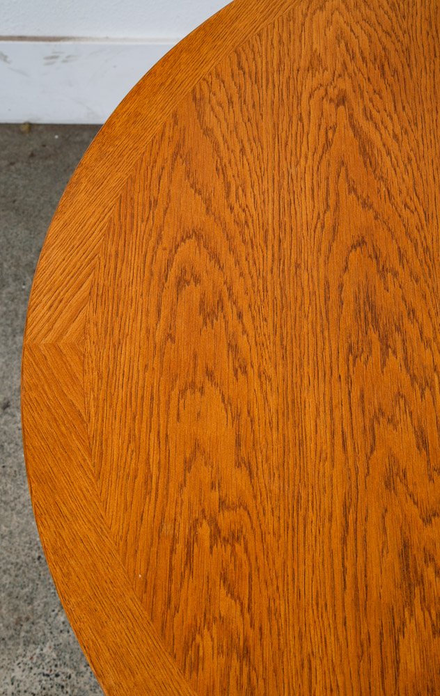 Mid Century Danish Modern Dining Table Oak Niels Kofoed Oval Extension x2 Mcm - Image 12