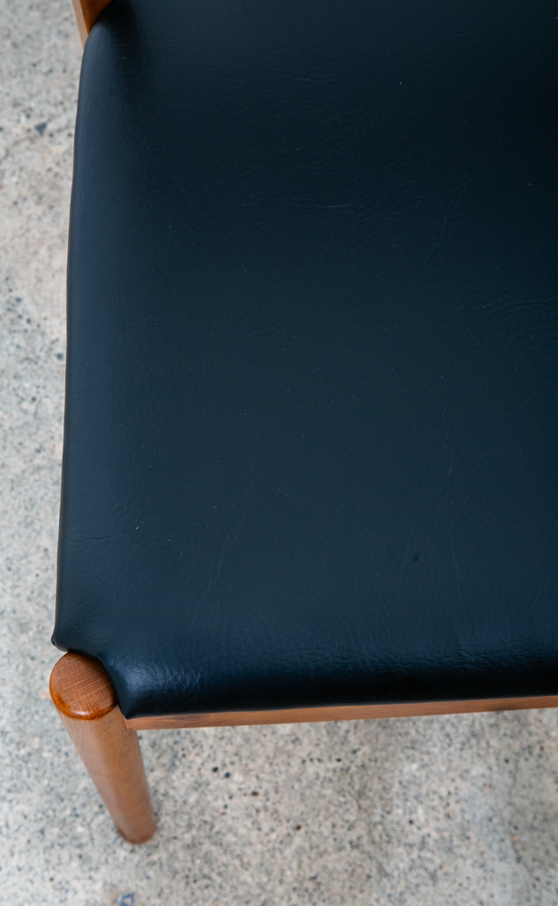 Mid Century Modern Dining Chairs Pair Set Mobler Ladder Farstrup Teak Mcm Black - Image 11