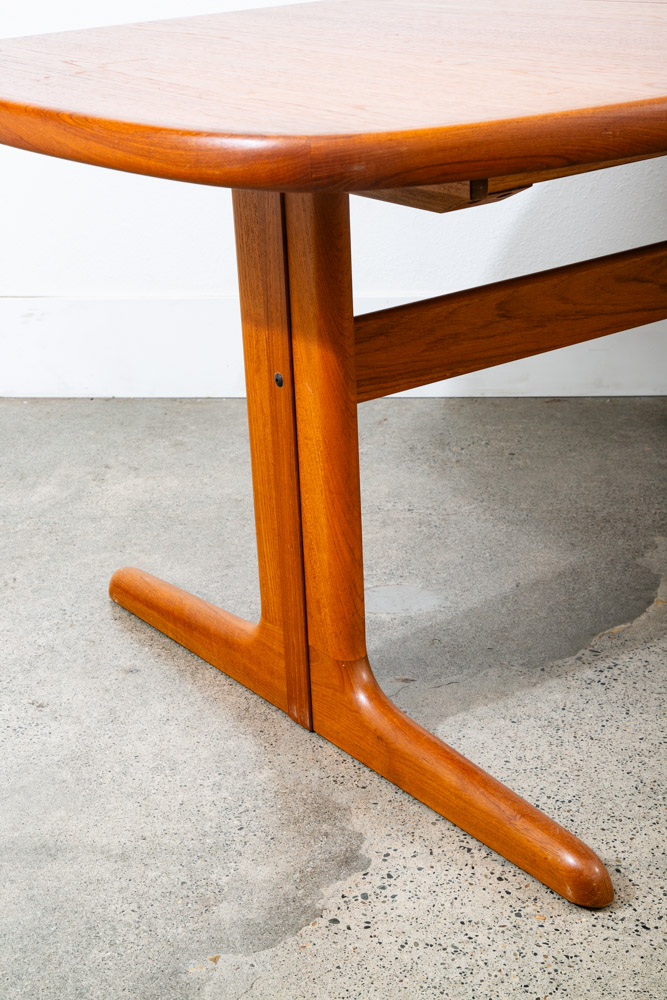 Mid Century Danish Modern Dining Table Teak Oval Skovby Extension Vintage 104" - Image 10