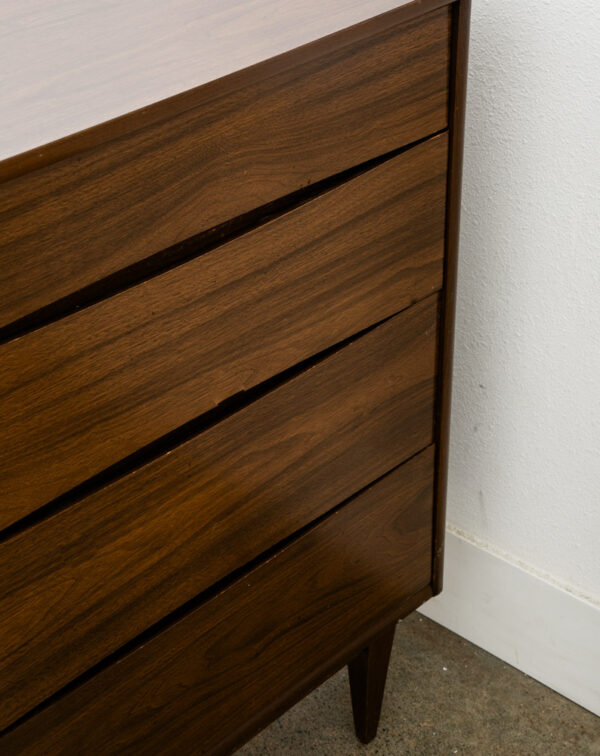 Mid Century Modern Dresser Highboy Kroehler Furniture Walnut 4 Drawer Brown Mcm - Image 5