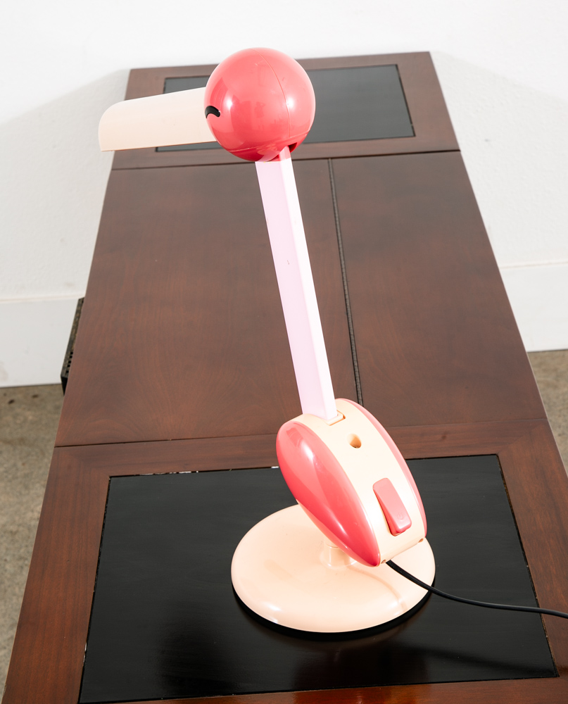Vintage Table Lamp Flamingo Bird Pink Off White Adjustable Animal Pop Art Ikea - Image 10