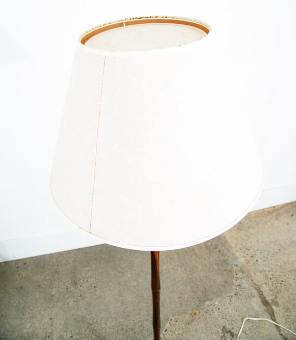 Mid Century Modern Danish Solid Rosewood Floor Lamp Shade Ribbed MCM Denmark Mcm - Image 5