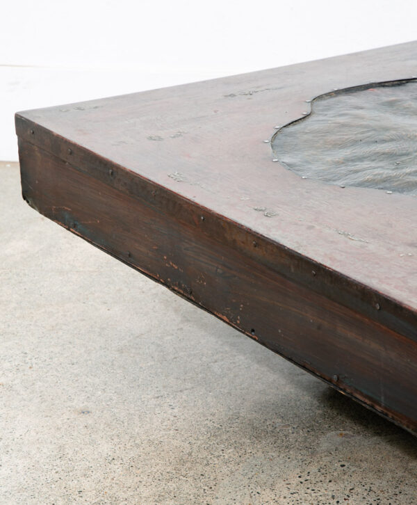 Mid Century Modern Coffee Table Square Metal Sculptural Brazilian Studio Vintage - Image 8