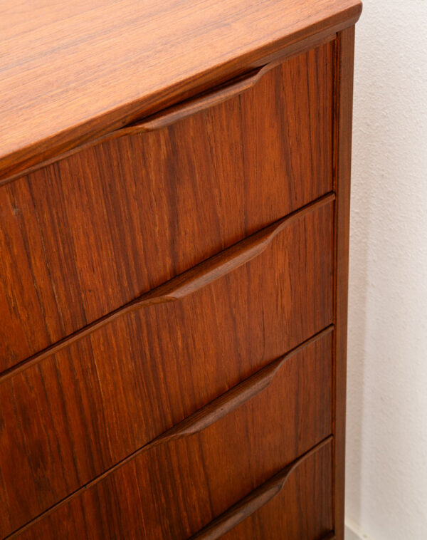 Mid Century Danish Modern Highboy Dresser 6 Drawer Teak Handles Denmark Tall Mcm - Image 11