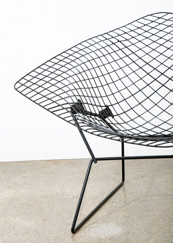 Mid Century Modern Lounge Diamond Chair Harry Bertoia Knoll Black Large Mcm LG - Image 10