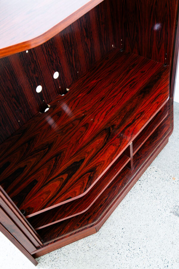 Mid Century Danish Modern Credenza Sideboard Rosewood Tambour Door Drawers Mcm - Image 12