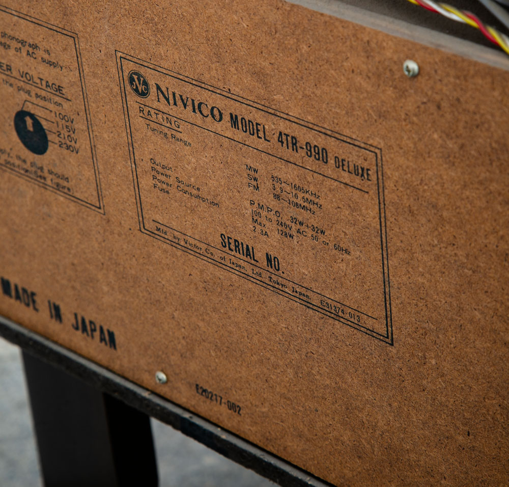 Mid Century Modern Stereo Console Record Player Hifi Radio Nivico Solid State - Image 9