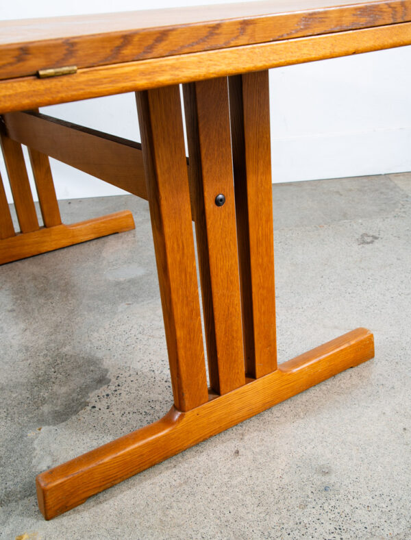 Mid Century Danish Modern Dining Table Solid Oak Rectangular Ditte Adrian Heath - Image 10
