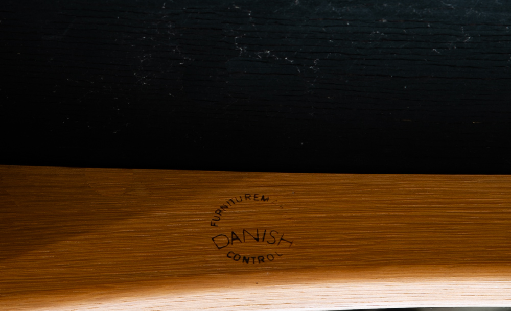 Mid Century Danish Modern Dining Chairs Set 8 Kofoed Eva Armchairs Oak Tan Beige Reupholstered - Image 10