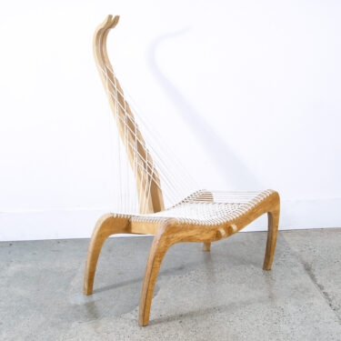Mid Century Modern Lounge Chair Scorpion Rope Sculptural High Back Vintage Mcm