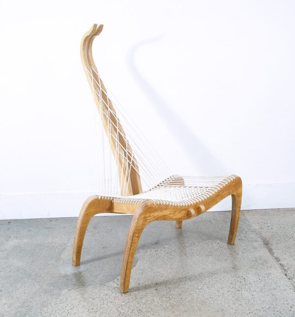 Mid Century Modern Lounge Chair Scorpion Rope Sculptural High Back Vintage Mcm