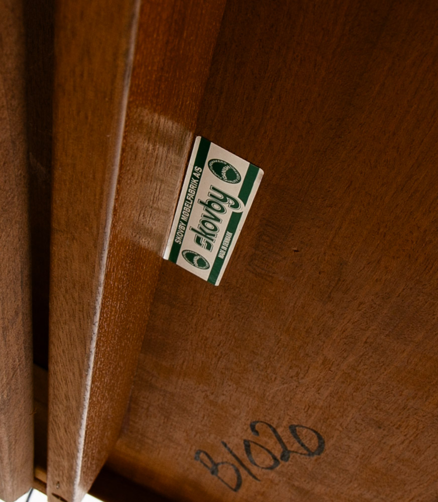 Mid Century Danish Modern Dining Table Teak Oval Skovby Extension Vintage 104" - Image 7